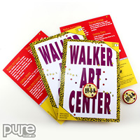 Large Custom Button Packs for Walker Art Center Featuring One Pin-Back Button and Double Sided Printing