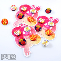 Uniquely Shaped Die Cut Button Packs by Life Design