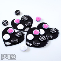 Heart Shaped Button Packs for No Love Crew